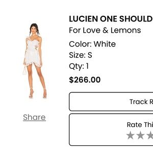 For Love & Lemons White Lace Mini Dress